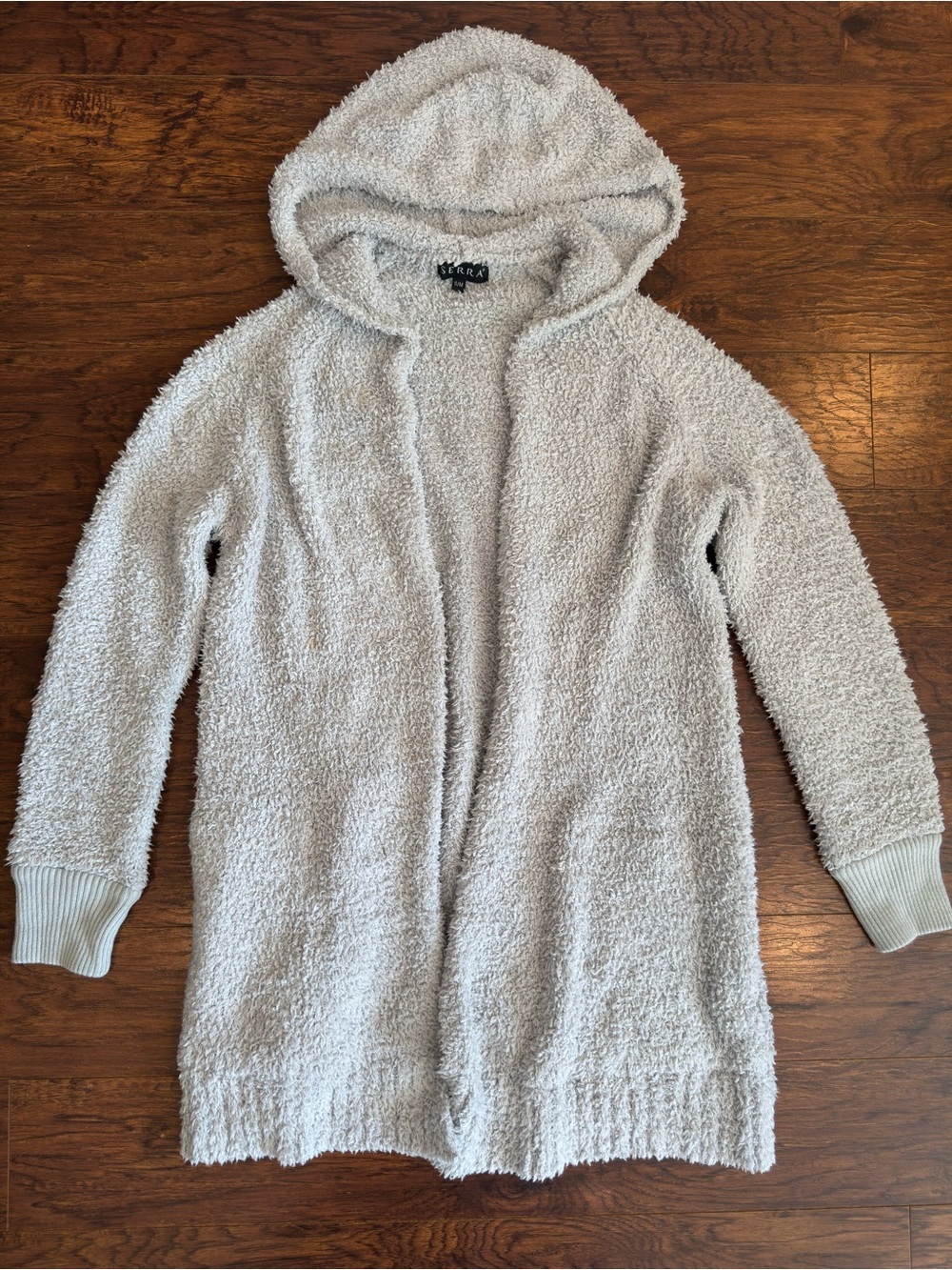 Serra Plush Hooded Cardigan - Heather Gray